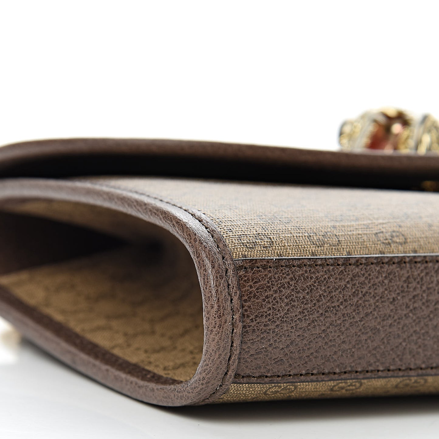 Mini Vintage GG Supreme Monogram Web Small Rajah Slim Flap Shoulder Bag Beige New Acero