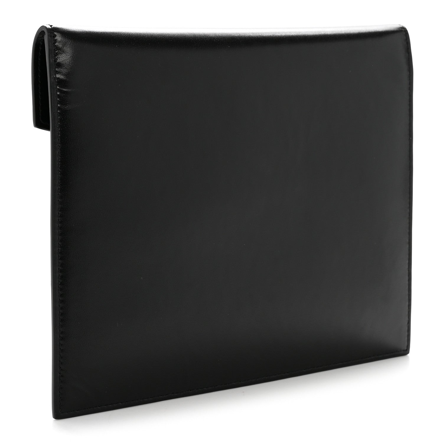 Saint Laurent Smooth Shiny Calfskin Monogram Uptown Baby Pouch Black 2 of 9
