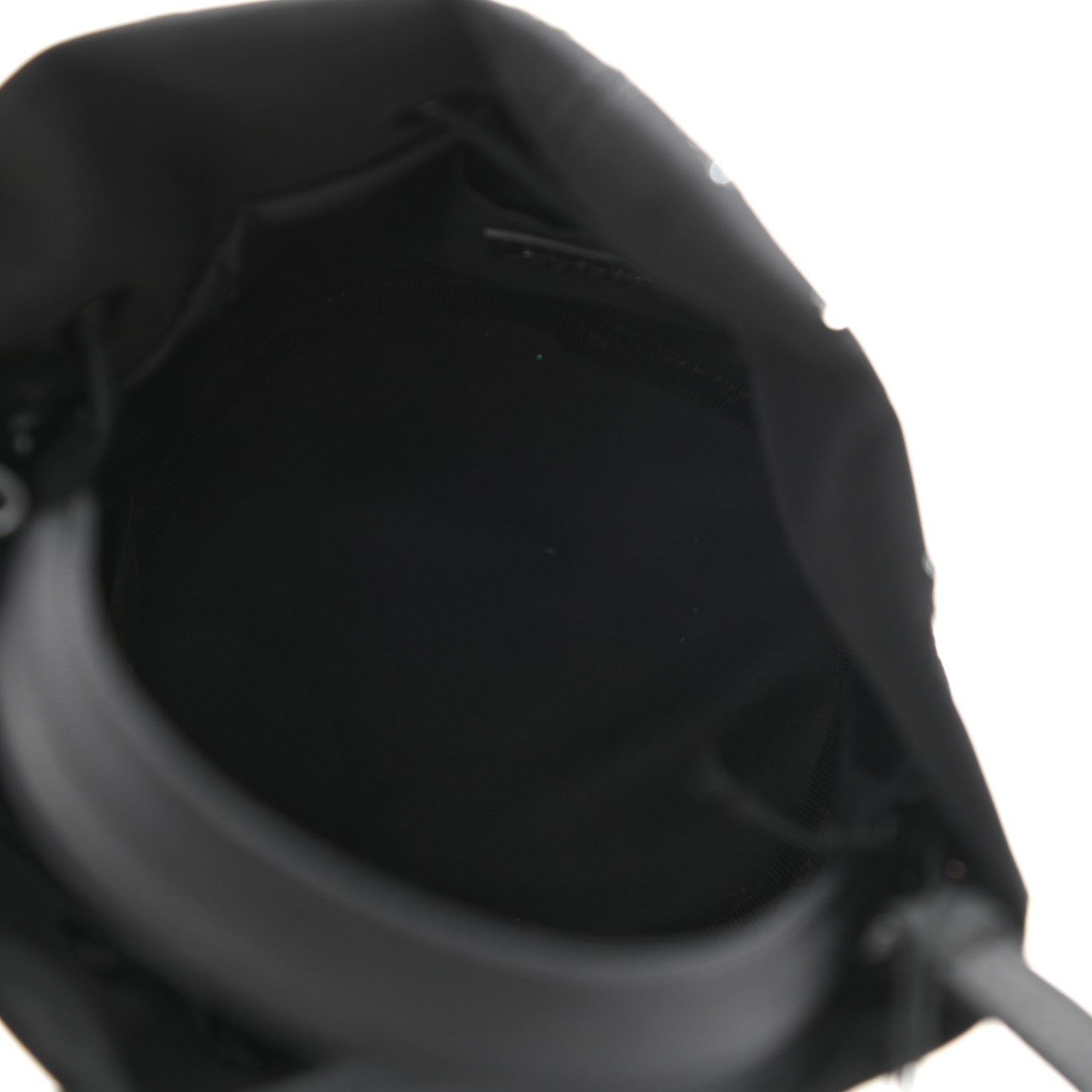 Balenciaga Recycled Sport Nylon Crystal Allover Logo Wheel Drawstring Bucket Bag Black Crystal 5 of 8
