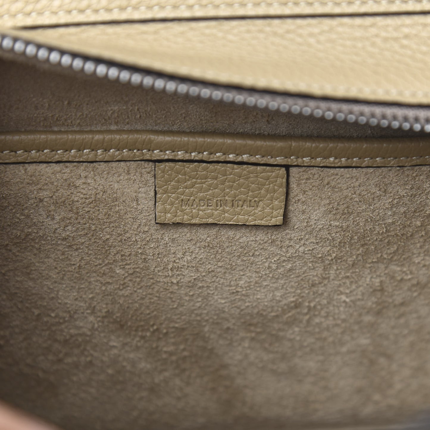 Drummed Calfskin Nano Luggage Dune