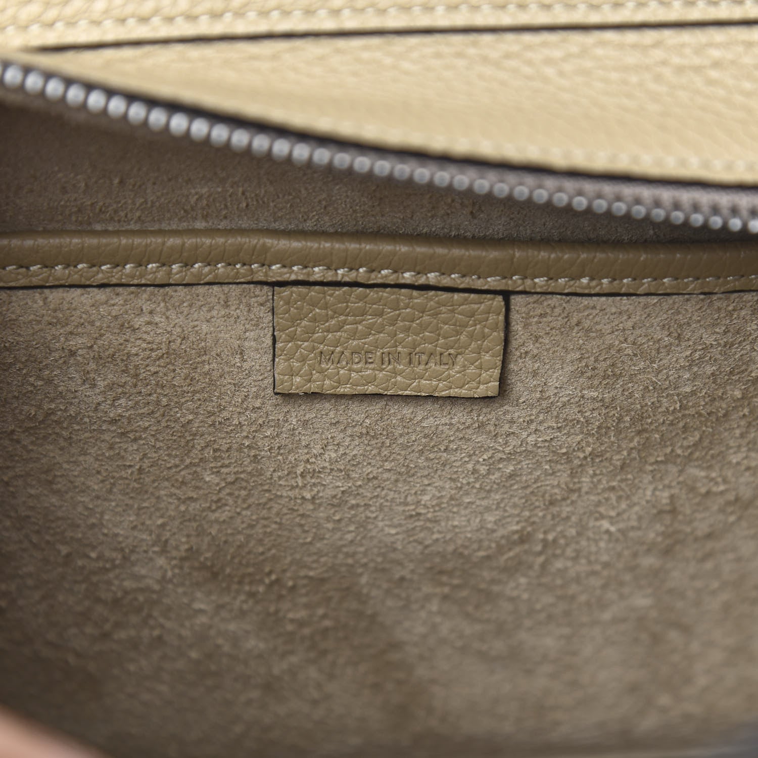 Celine Drummed Calfskin Nano Luggage Dune 8 of 11