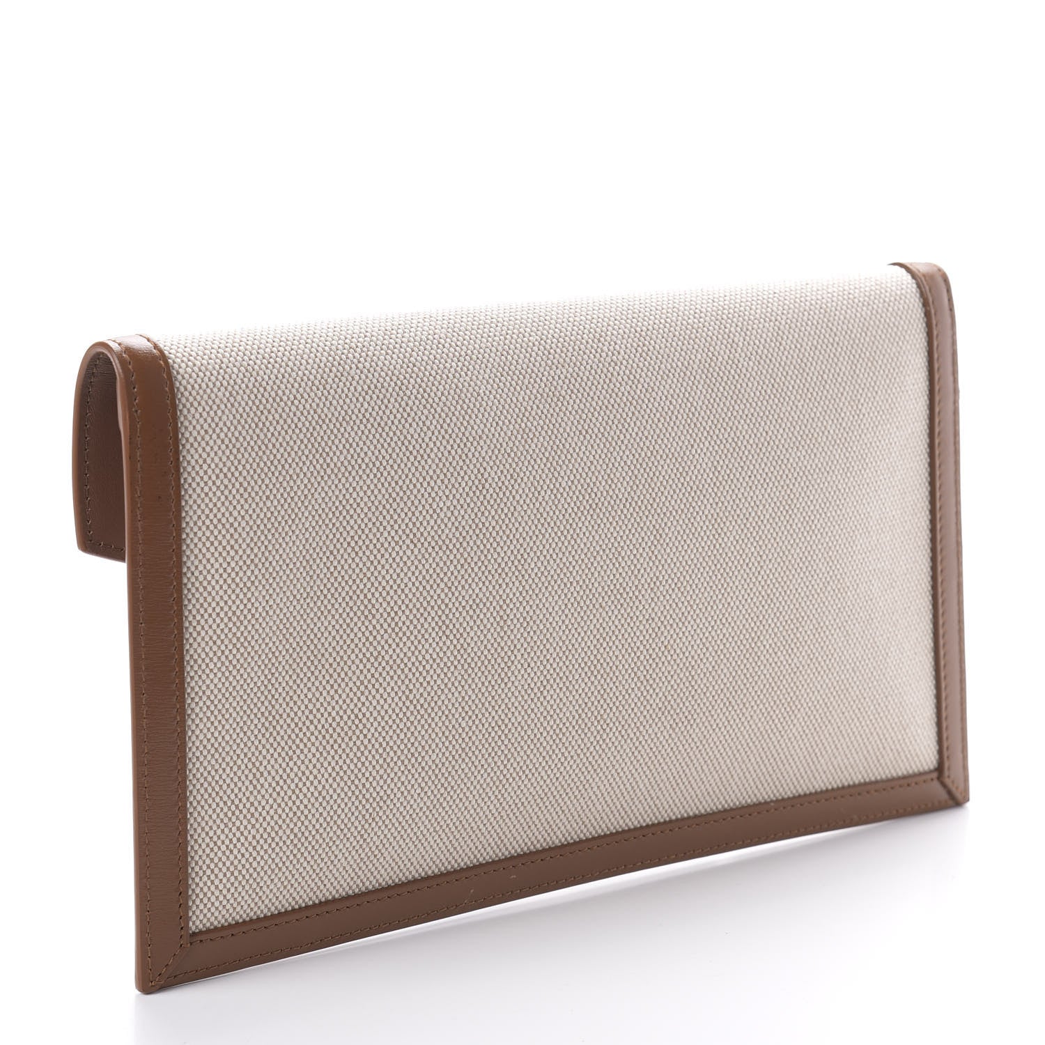 Saint Laurent Canvas Uptown Pouch Natural Beige Brick 3 of 10