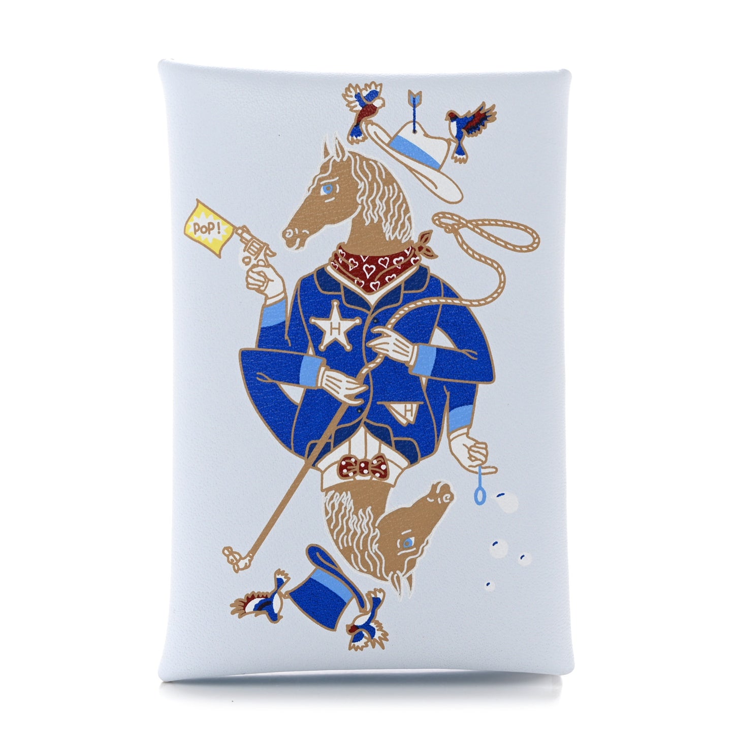 Swift Printed Calvi Card Case Bleu Brume