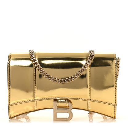 Balenciaga Mirror Calfskin Hourglass Chain Bag Gold 1 of 13