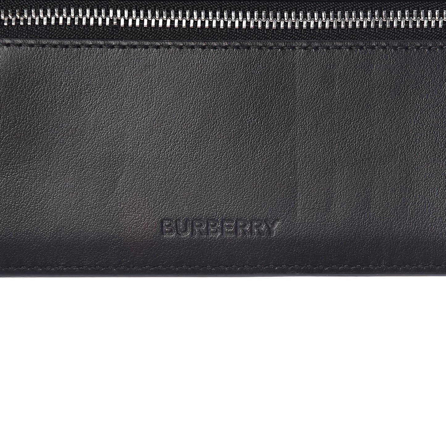 Calfskin Chain Logo Clutch Black