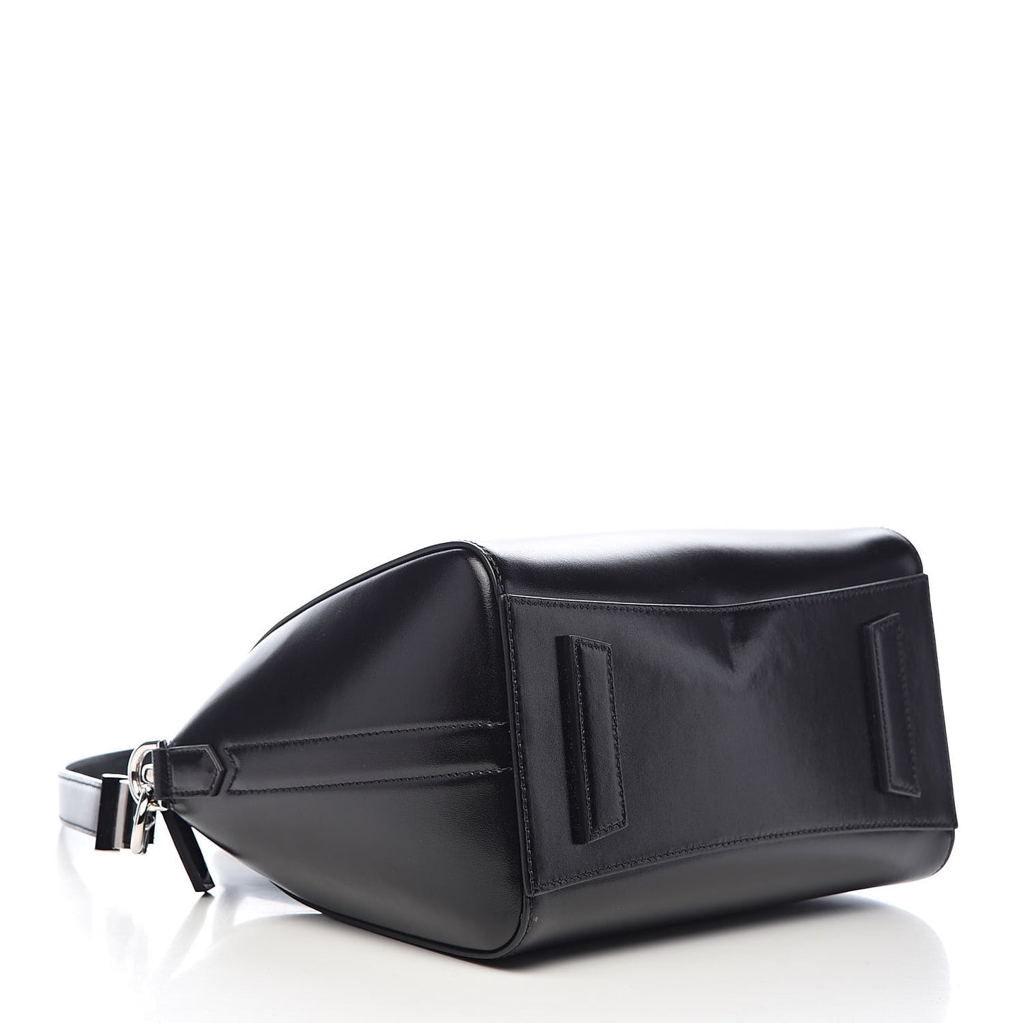 Shiny Lord Calfskin Small Antigona Black
