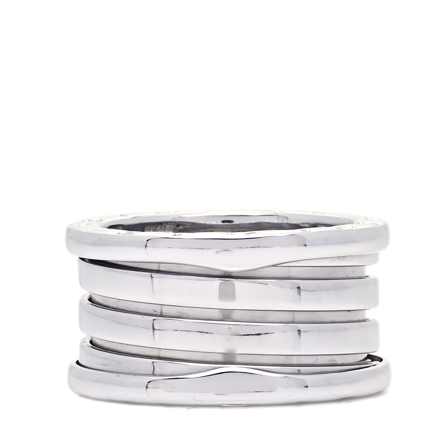 Bulgari 18K White Gold B.Zero1 Four-Band Ring 52 6 1 of 6