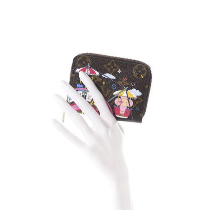 Louis Vuitton Monogram 2020 Christmas Animation Big Wheel Zippy Coin Purse Rose Ballerine 2 of 9