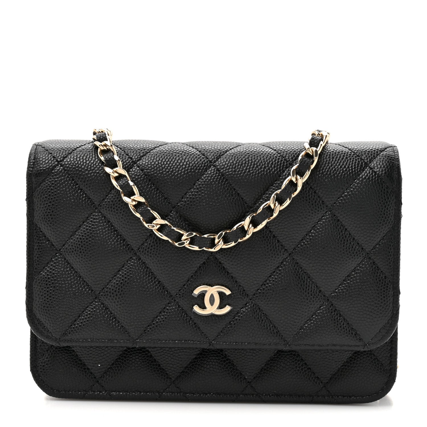 Chanel Caviar Quilted Mini Wallet On Chain WOC Black 1 of 12