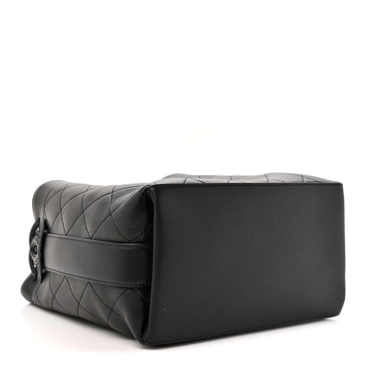 Chanel Calfskin Quilted Medium Bucket Bag Black 4 of 10
