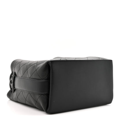 Chanel Calfskin Quilted Medium Bucket Bag Black 4 of 10