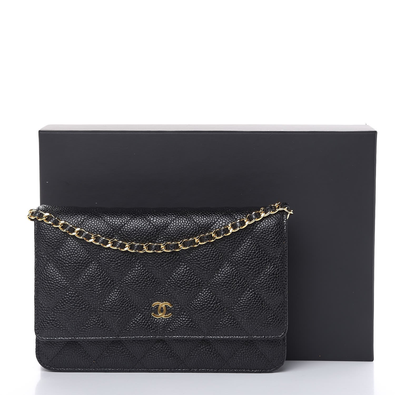Chanel Caviar Quilted Wallet On Chain WOC Black 11 of 12
