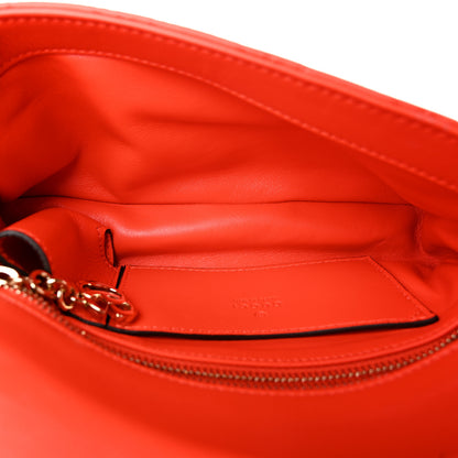 Gucci Lambskin Embossed Mini GG Milano Top Handle Shoulder Bag Orange 5 of 10