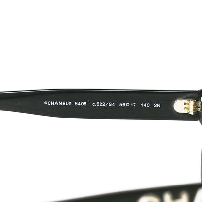 Chanel Acetate Polarized Square Sunglasses 5408 Black 5 of 8