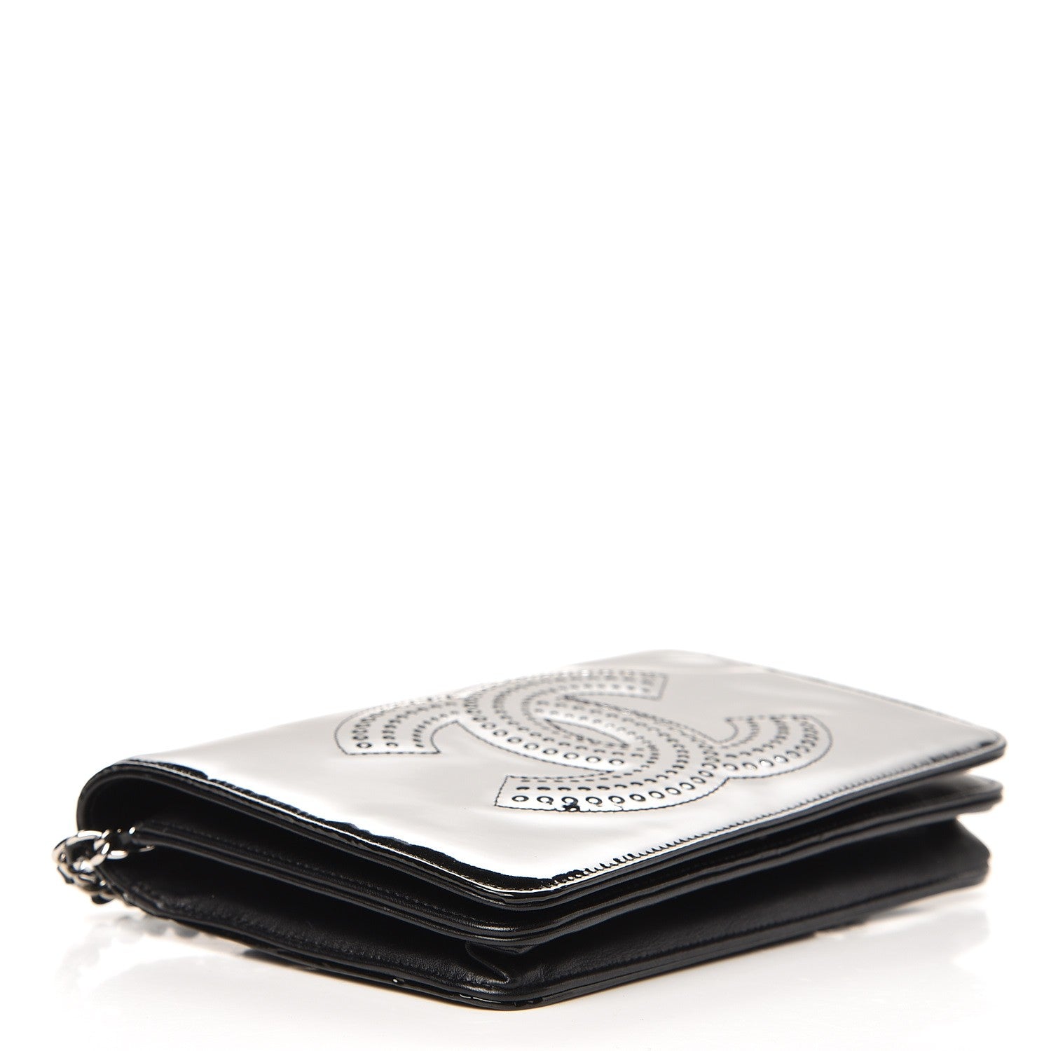 Chanel Patent Strass Wallet On Chain WOC Black 4 of 8