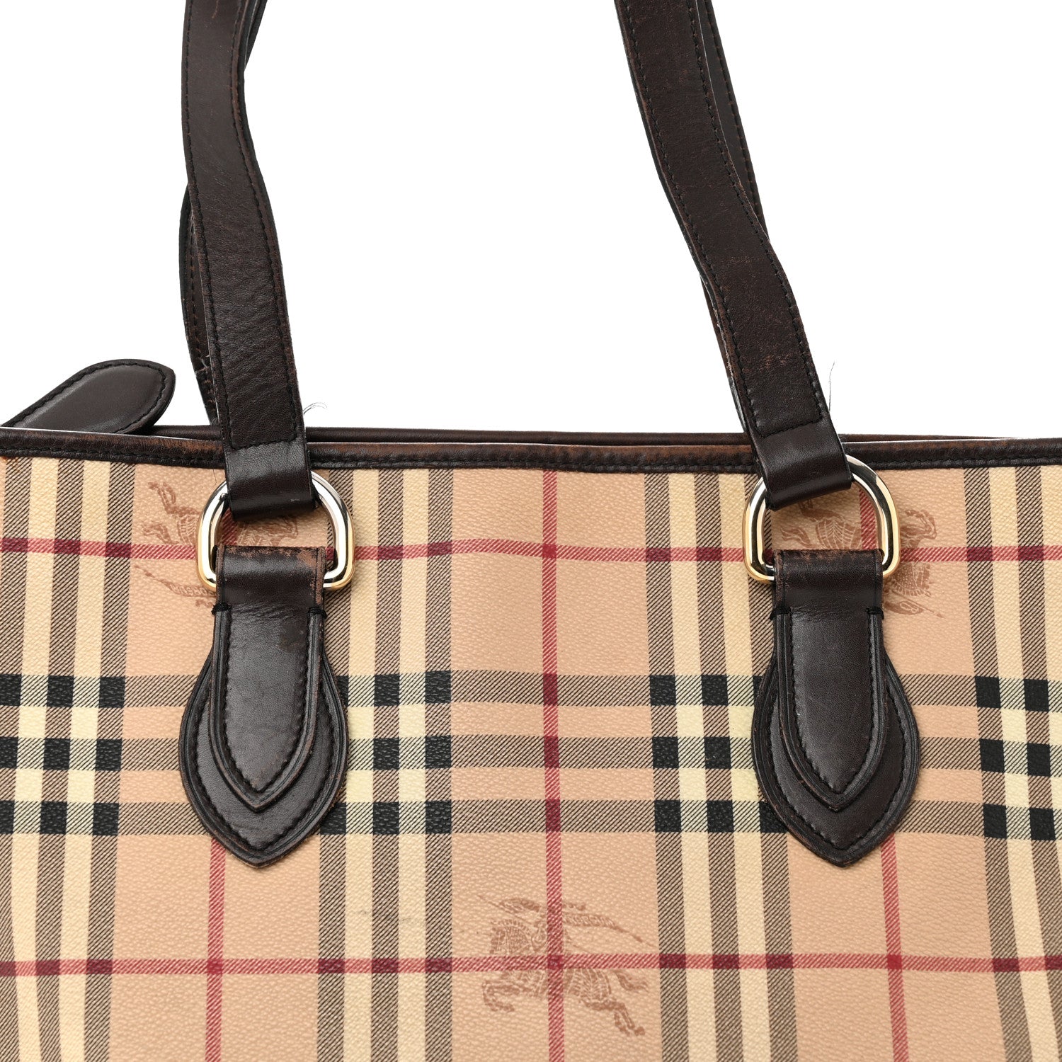 Burberry Haymarket Check Medium Regent Tote Chocolate 7 of 13