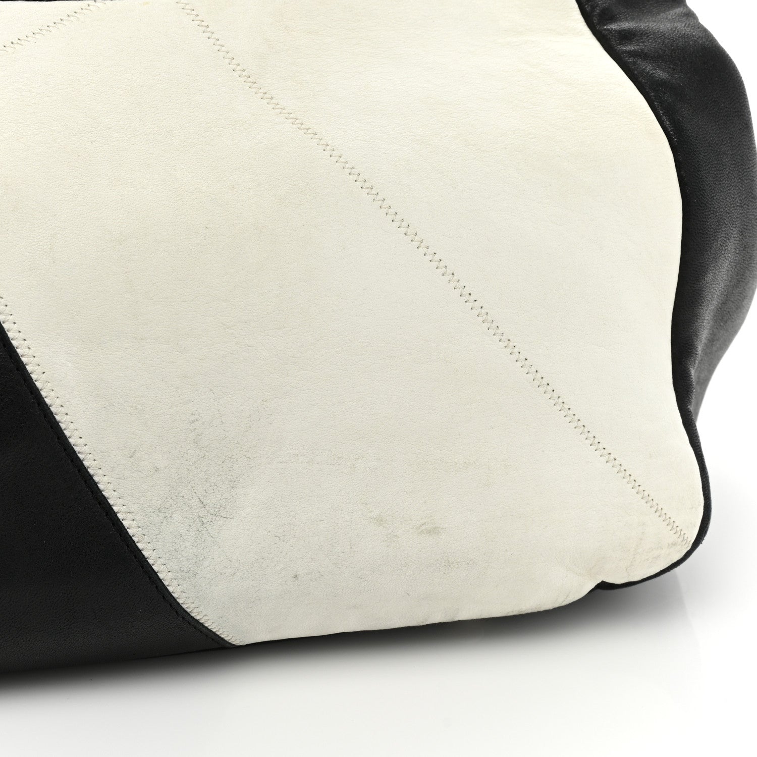 Chanel Lambskin Patchwork Accordion Flap Black White 23 of 23