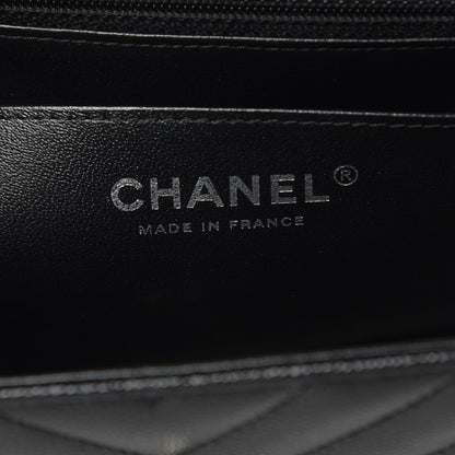Chanel Caviar Chevron Quilted Mini Rectangular Flap Black 6 of 9