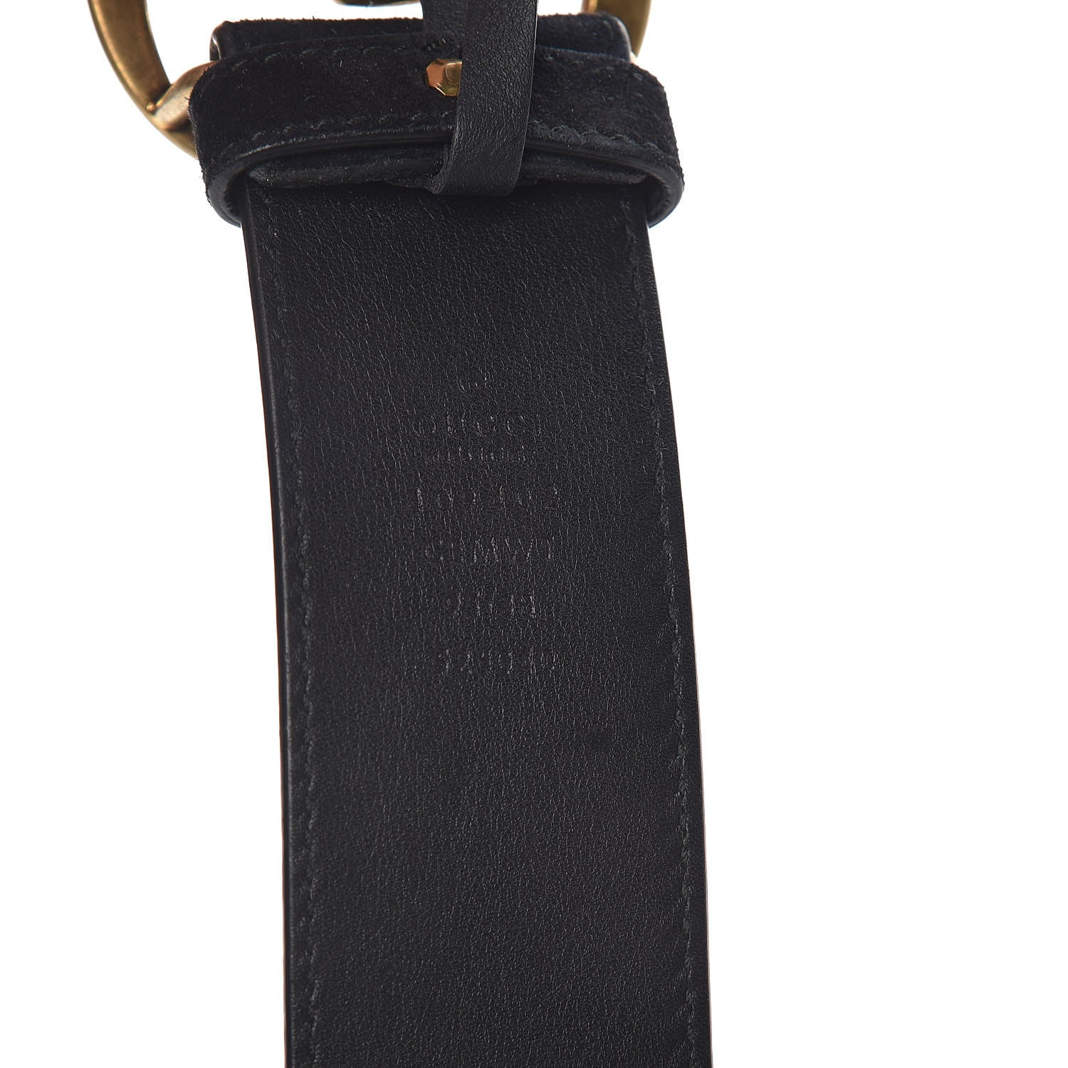 Gucci Suede GG Marmont Clover Belt 95 38 Black 4 of 7