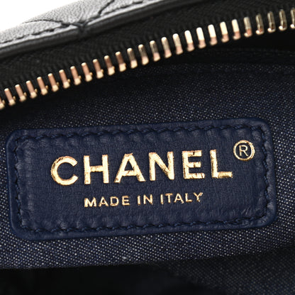 Chanel Lambskin Quilted Resin Bi-Color Waist Bag Fanny Pack Black 6 of 10