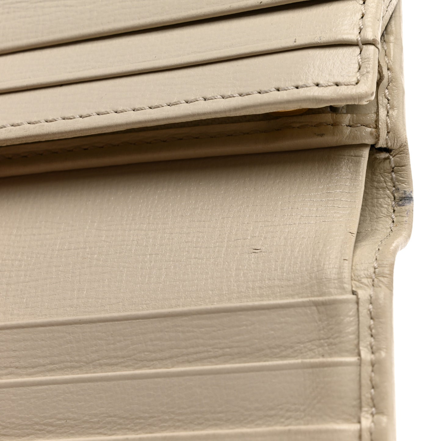 GG Supreme Monogram Azalea Calfskin Horsebit 1955 Card Case Wallet Beige Ebony Mystic White