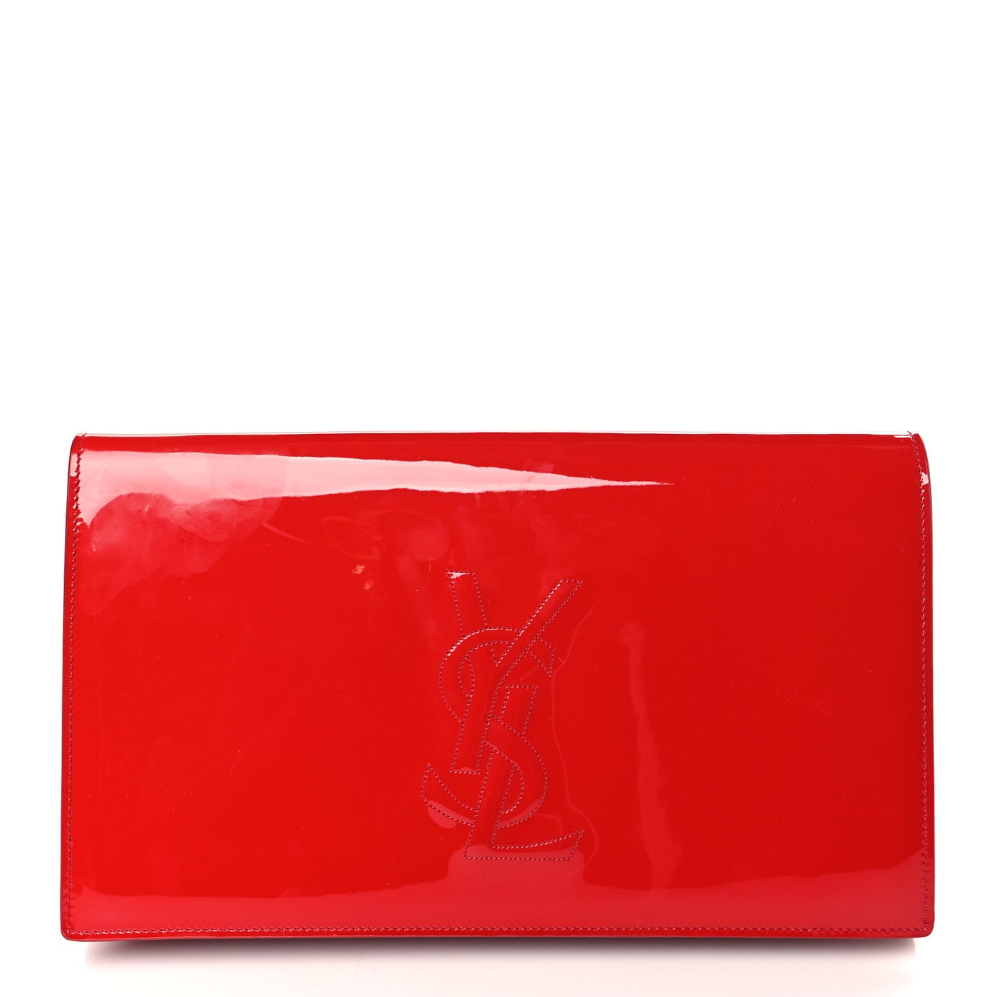 Patent Monogram Large Belle De Jour Clutch Red