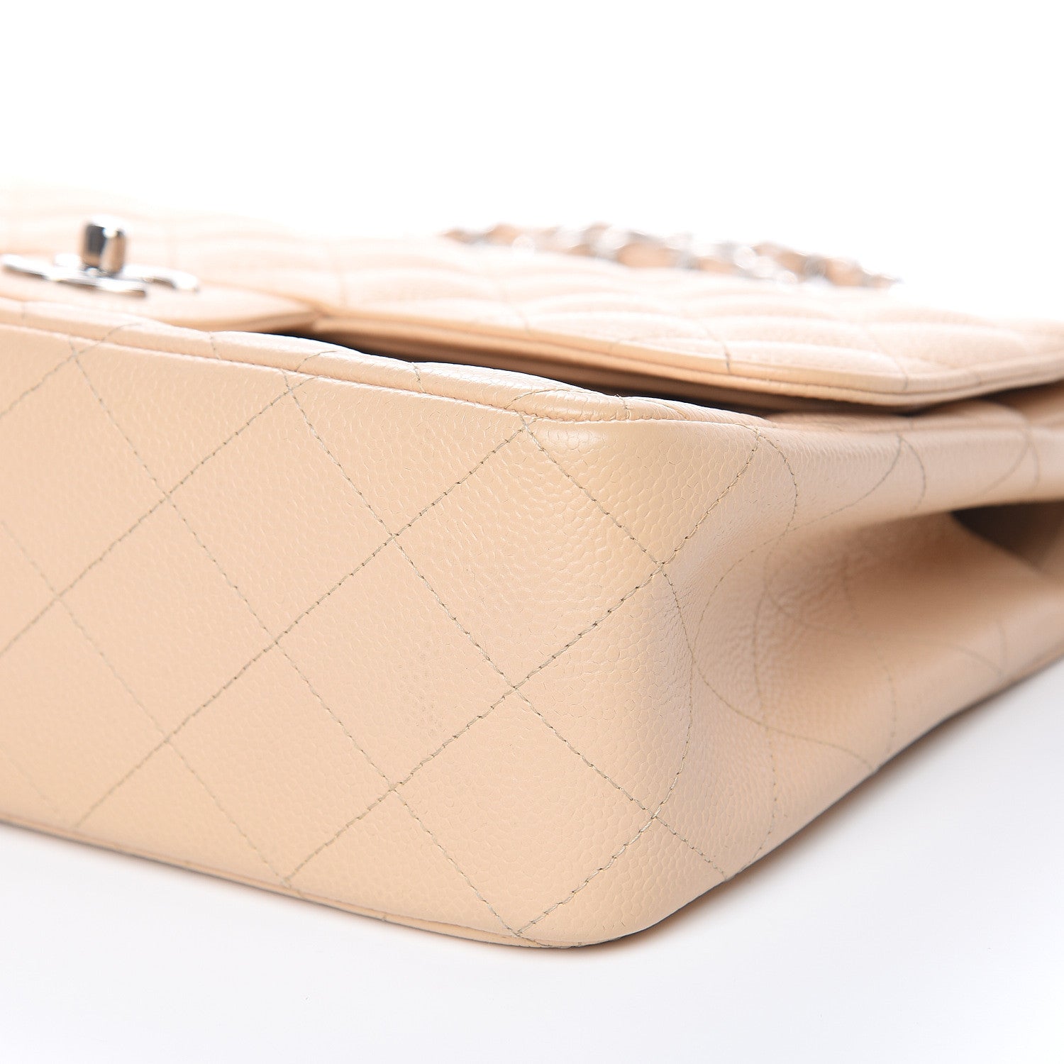 Chanel Caviar Quilted Jumbo Double Flap Beige Clair 9 of 12
