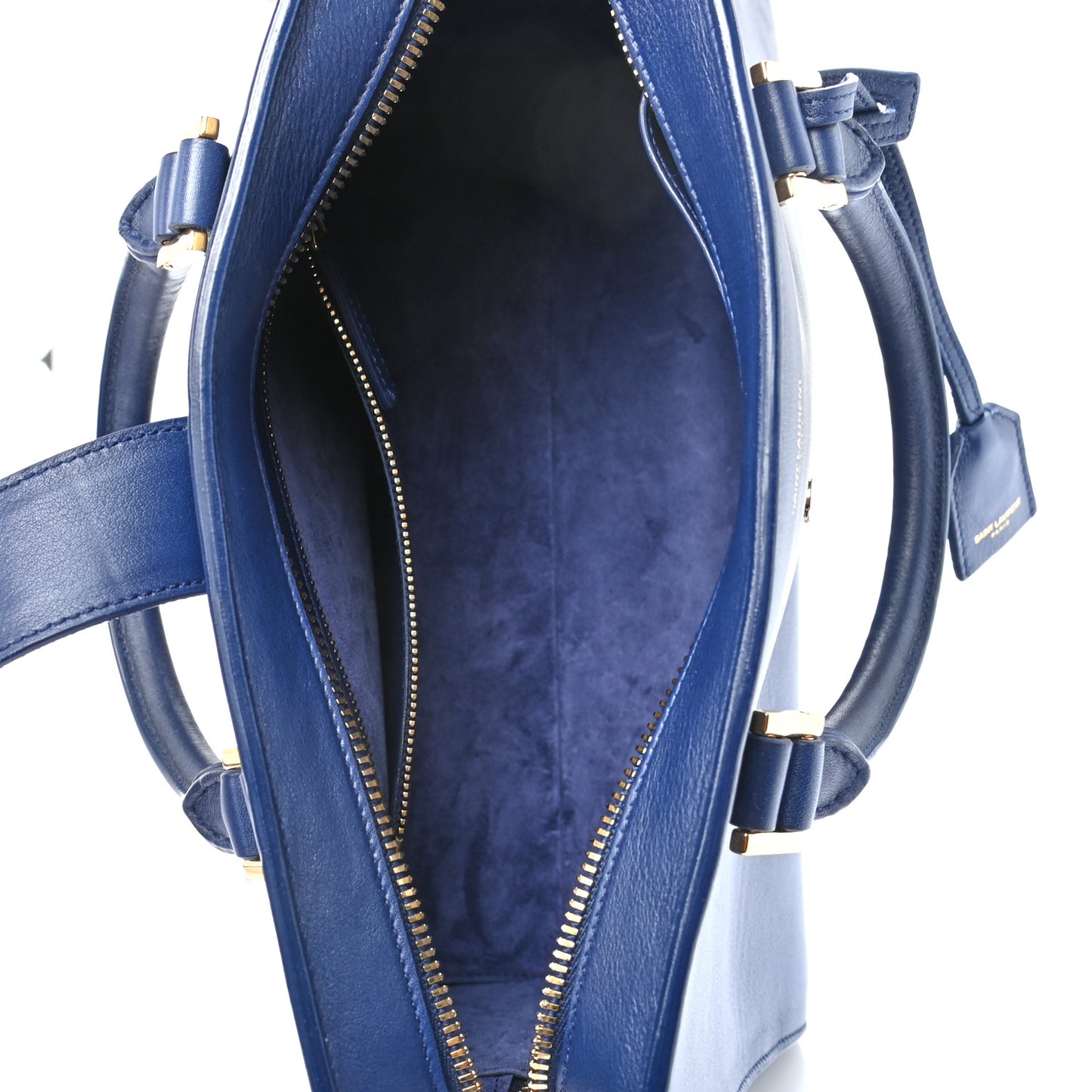 Calfskin Small Monogram Cabas Blue Majorelle