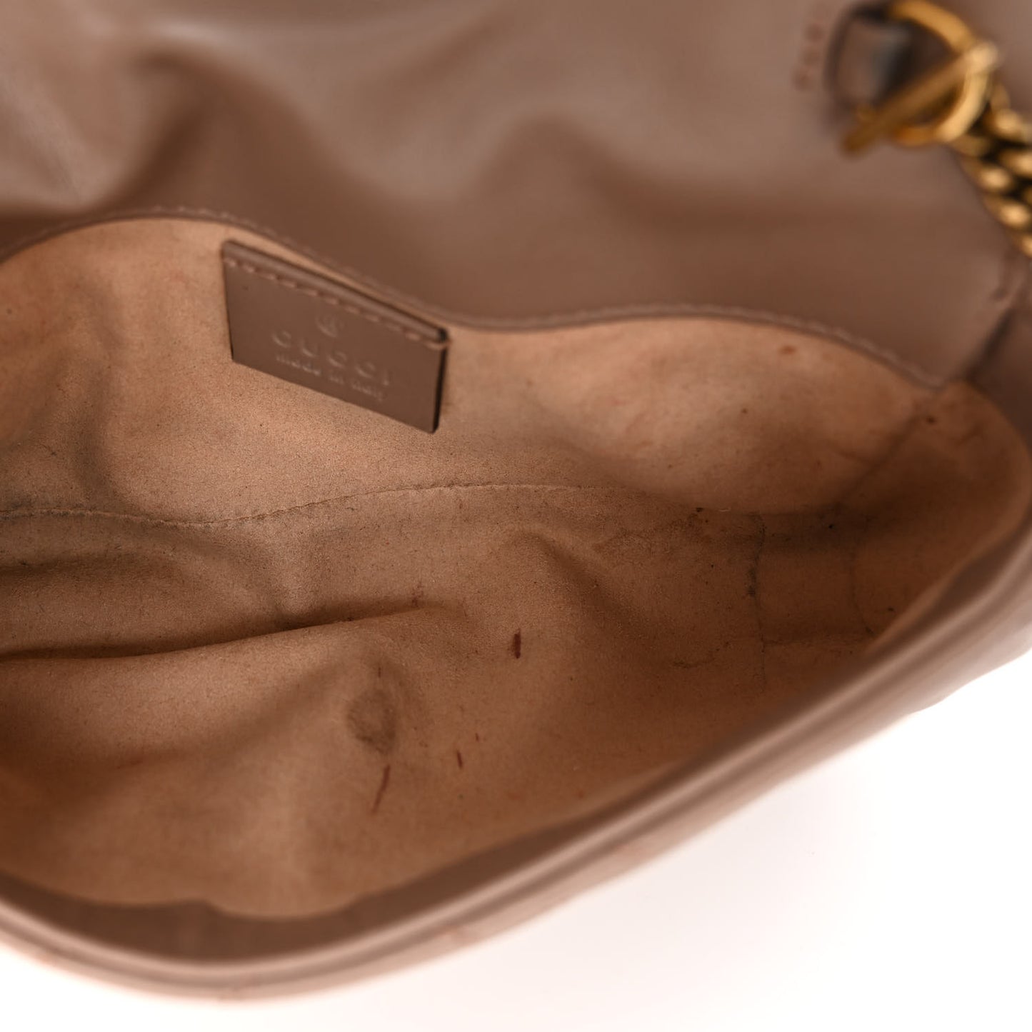 Calfskin Matelasse Super Mini GG Marmont Shoulder Bag Porcelain Rose