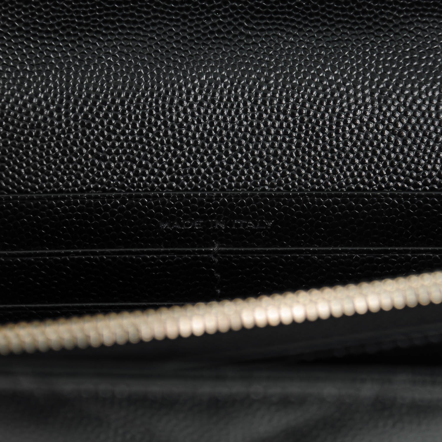 Saint Laurent Grain De Poudre Matelasse Chevron Monogram Chain Wallet Black 8 of 8