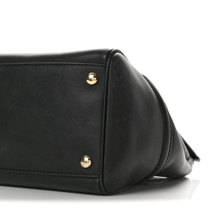 Versace Calfskin Flower Embroidered Medium Palazzo Empire Bag Black Multicolor 10 of 14