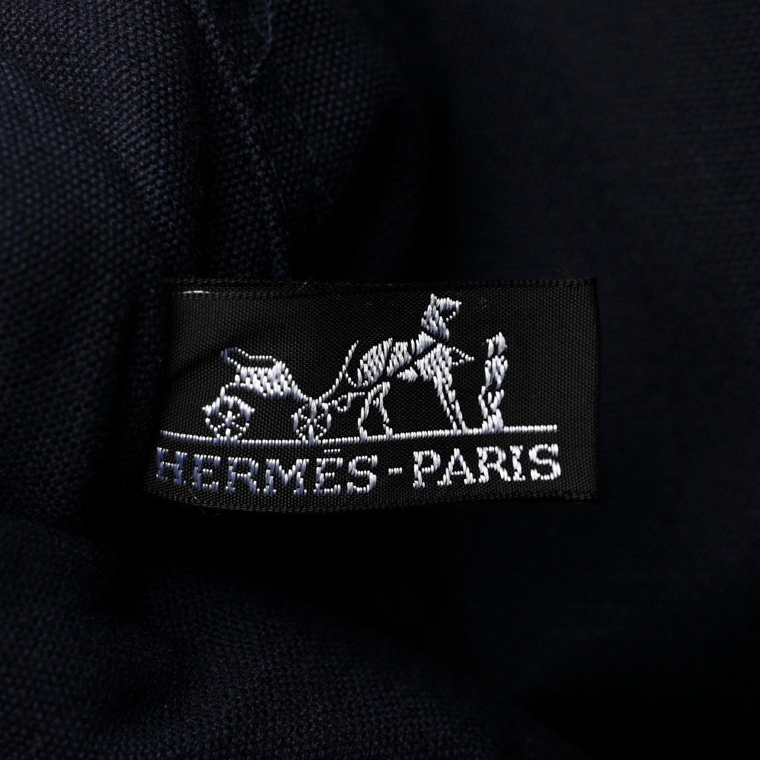 Hermes Canvas Tout Fourre PM Navy Brown 6 of 11