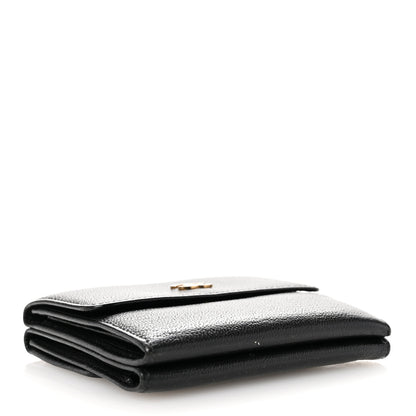Chanel Goatskin Compact CC Flap Wallet Black 4 of 10