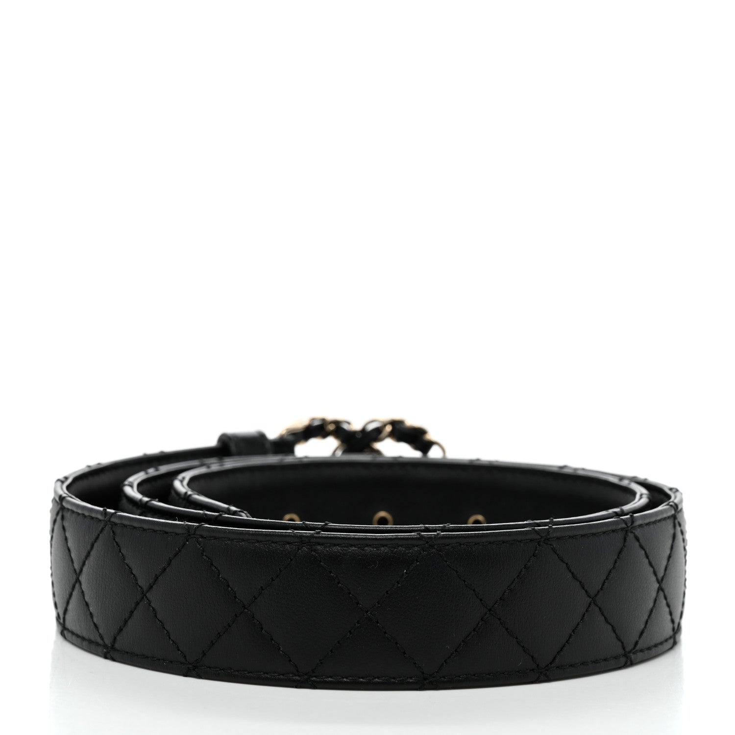 Chanel Lambskin Quilted CC Chain Belt 85 34 Black 2 of 6