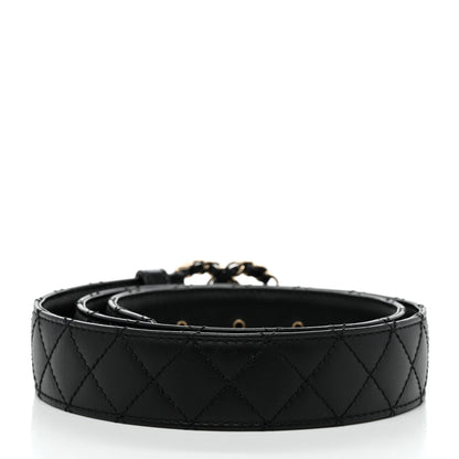 Chanel Lambskin Quilted CC Chain Belt 85 34 Black 2 of 6