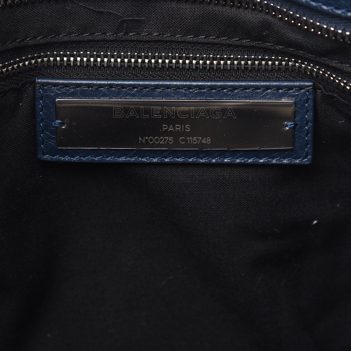 Agneau Classic Silver Hardware City Bleu Obscur