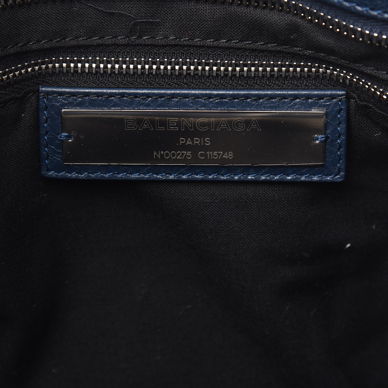 Balenciaga Agneau Classic Silver Hardware City Bleu Obscur 6 of 9