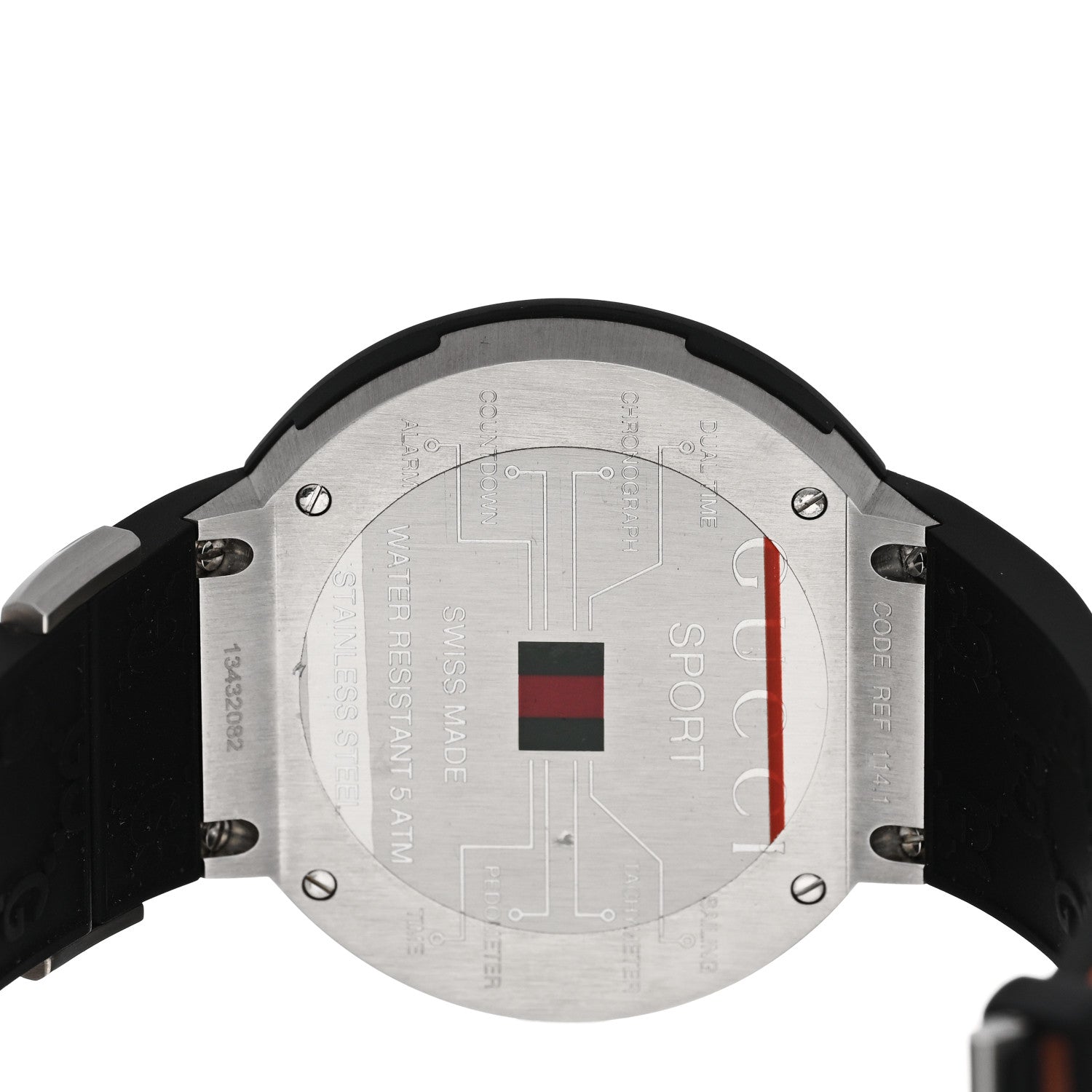 Gucci Stainless Steel Rubber 49mm Digital I-Gucci Sport Watch Black 5 of 5