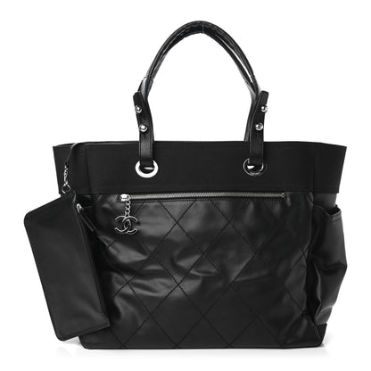 Chanel Coated Canvas Large Paris Biarritz Tote Black 1 of 10