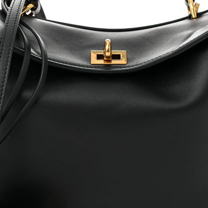 Balenciaga Natural Smooth Calfskin Mini Rodeo Top Handle Handbag Black 7 of 9