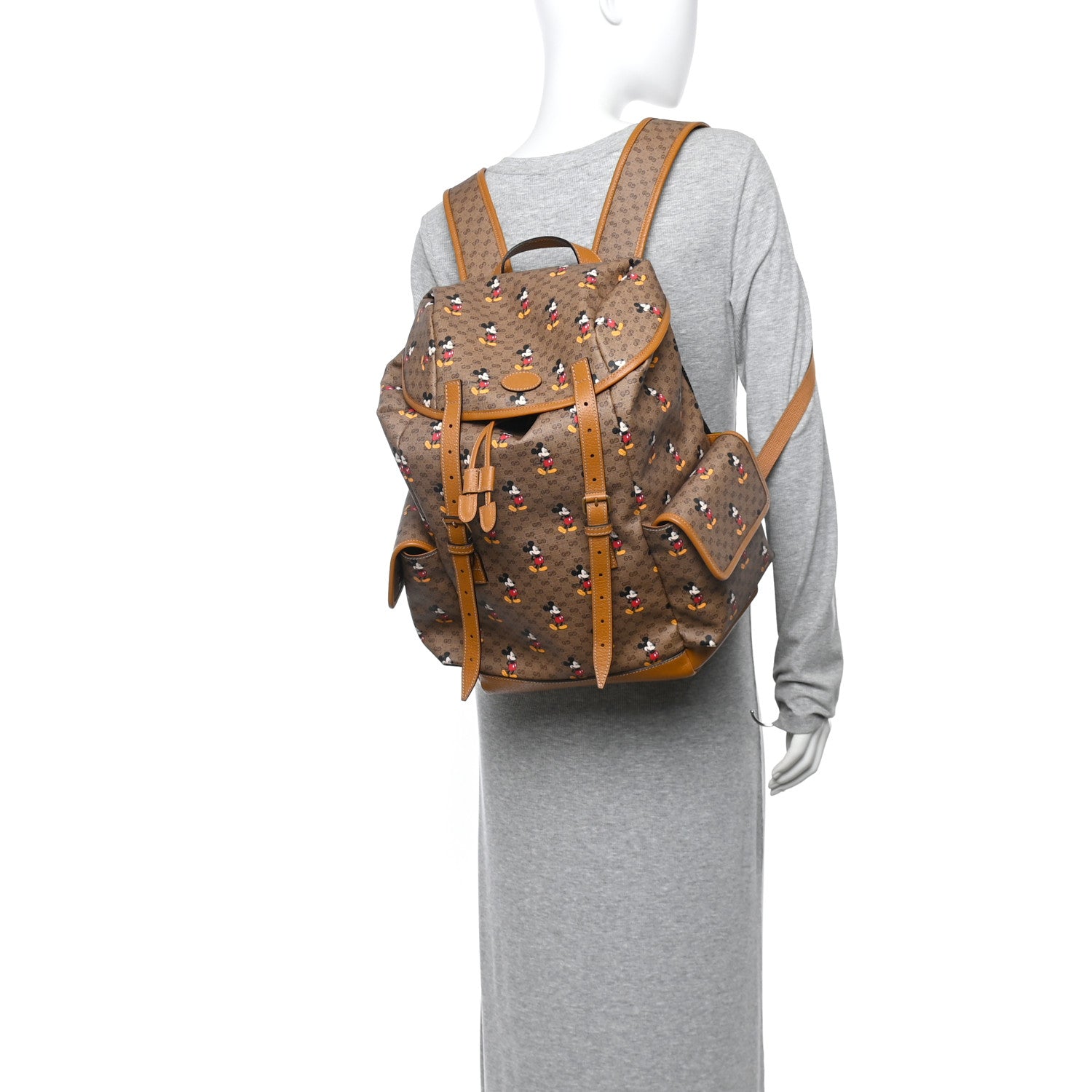 gucci mini backpack mickey mouse Gucci X DISNEY Mini Vintage GG Supreme Monogram Mickey Mouse Medium Backpack  Beige Vintage Sun Oil 1799235 – FASHIONPHILE
