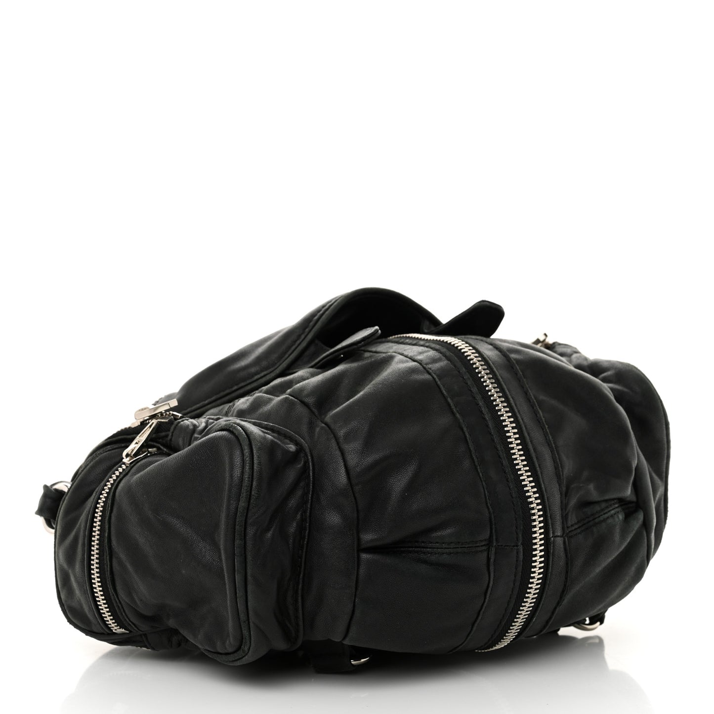 Lambskin Marti Backpack Bag Washed Black Rhodium Hardware