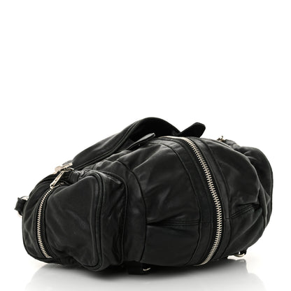 Alexander Wang Lambskin Marti Backpack Bag Washed Black Rhodium Hardware 4 of 14