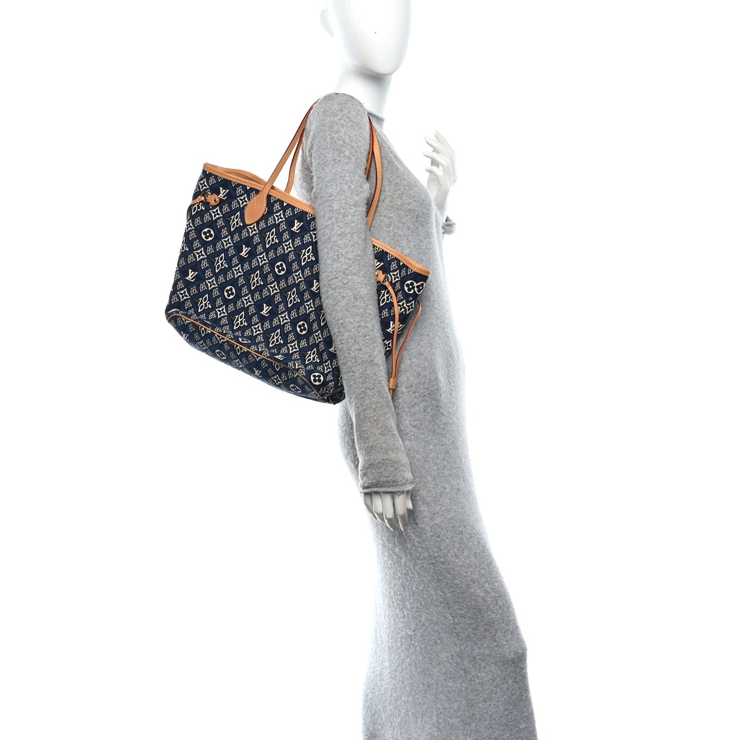 Louis Vuitton Jacquard Since 1854 Neverfull MM Blue 2 of 10