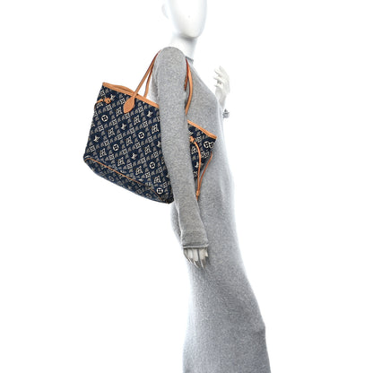 Louis Vuitton Jacquard Since 1854 Neverfull MM Blue 2 of 10