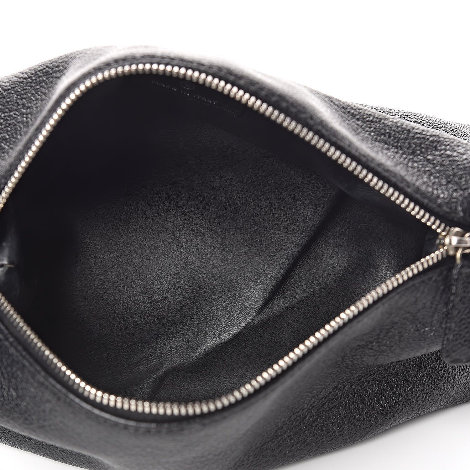 Chanel Calfskin Logo Cosmetic Case Black 5 of 12
