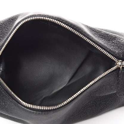 Chanel Calfskin Logo Cosmetic Case Black 5 of 12