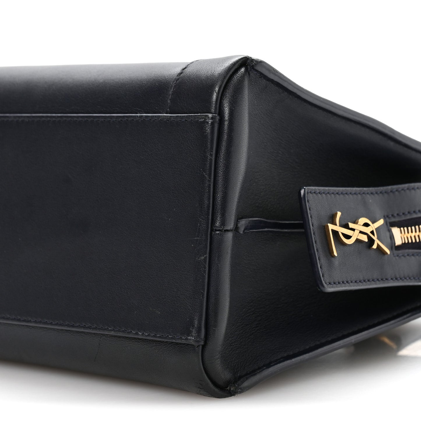 Smooth Calfskin Small East Side Tote Midnight Blue