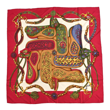 Hermes Silk Festival des Amazones Scarf 90 Red Multicolor 1 of 3