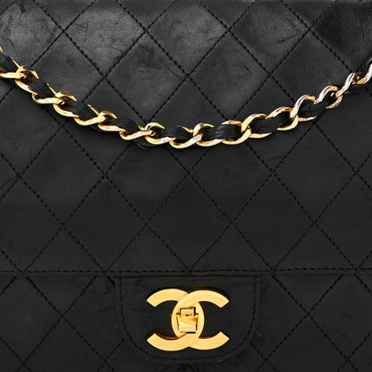 Chanel Lambskin Quilted Medium Double Flap Black 9 of 24